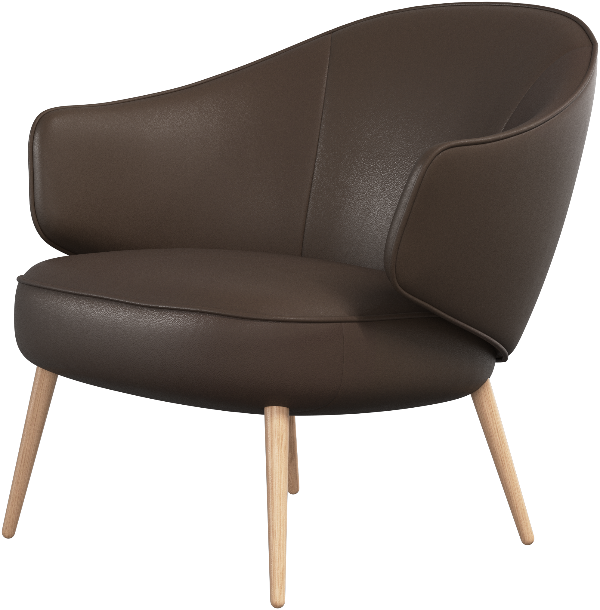 BoConcept Charlotte armchair - oak / stone Nordic Grain leather